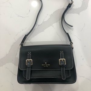 Kate Spade Flap Crossbody (Black Leather)